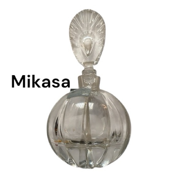 Elegant Mikasa Clear Crystal Perfume Bottle - Picture 1 of 5